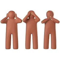 J-Line P'tit Maurice Horen/Zien/Zwijgen Poly Terra Large Assortiment van 3