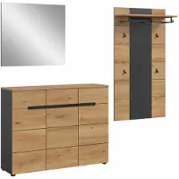 Furnilux Canu kledingkastcombinatie Artisan NB basaltgrijs NB - 37x215x190cm
