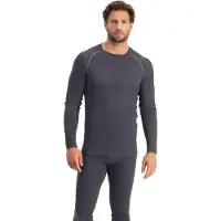 Nomad Lichtgewicht Thermoshirt Heren | Grijs | M | Naadloze Basislaag | Warm, Ademend & Sneldrogend | Voor Wandelen, Skiën & Dagelijks Gebruik
