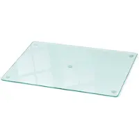 Wallfluent Glazen Snijplank - 52 cm x 40 cm - Transparant Snijplank Glas - Rechthoekig - Snijplanken van Glas - Keukenbenodigdheden - Serveerplank van glas - Minimalistische Keukenaccessoires