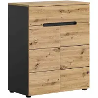 Furnilux Canu schoenenkast Artisan NB Basaltgrijs NB - 37x80x94cm