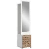 Furnilux Polo kapstok staande kapstok Nox Eiken NB wit NB - 38x45x190cm