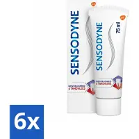 Sensodyne 6 x - Tandpasta - Gevoeligheid & Tandvlees - Tandvleesverzorging - 75 ml - Tandgevoeligheid - Tandvleesproblemen - Tandpasta - Gevoelige Tanden - Tandplak