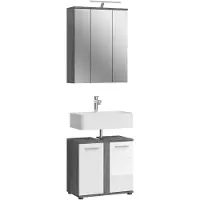 Furnilux Blake badkamercombinatie hoogglans mdf tz rookzilver nb