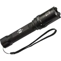 Brennenstuhl LED zaklamp LuxPremium TL 400 AFS, 430 lm, aluminium, USB opladen, IP44, 184 mm, zwart
