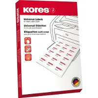 Kores Radex etiquettes universelles, 105 x 148 mm, sans bord,rouge l105148r