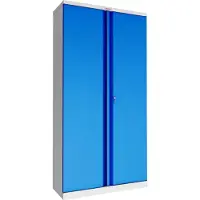 Phoenix SCL Series Draaideurkast Staal 4 Planken Afsluitbaar 915 x 370 x 1.830 mm Blauw, grijs