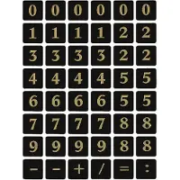 Herma Nummeretiketten 4131 Klevend Goud, zwart 13 x 13 mm 2 Vellen à 48 Etiketten