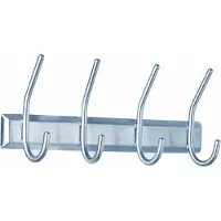 Alco Kapstoklijst 2841 2841 Aantal haken: 4 (b x h x d) 31.5 x 13 x 7 cm RVS Zilver 1 stuk(s)