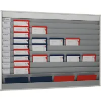 Eichner Werkorder planbord met 5 rijen 10 sleuven en opbergvak