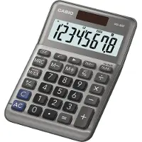 Casio Bureaurekenmachine 8 -cijferige display Grijs Zonne-energie, Batterij MS-80F