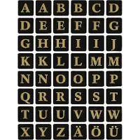 Herma Letteretiketten 4130 Klevend Goud, zwart 13 x 13 mm 2 Vellen à 48 Vellen