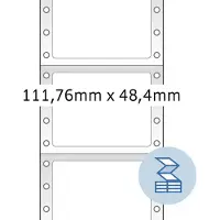 Herma Etiket 8166 111.7x48.4mm 1-baans wit 2000stuks