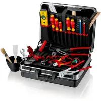Knipex Gereedschapskoffer SHK, 31-delig, bestaande uit: 3 tangen, 1 hamer, 2 schroevendraaiers met kruiskop, 3 schroevendraaiers met platte kop, artikelnummer: 00 21 05 HK S