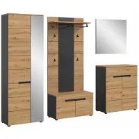 Furnilux Canu kledingkastcombinatie Artisan NB basaltgrijs NB - 37x255x190cm