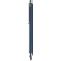 Lamy econ balpen 240 – elegante balpen van roestvrij staal in mat indigo met kenmerkende gebogen clip – inclusief M 16 grote vulling in zwart, schrijfdikte M