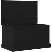 vidaXL Opbergbox, zwart, eikenlook, 70 x 40 x 38 cm