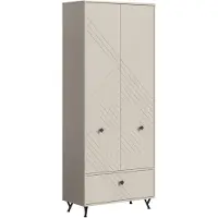 Furnilux Notities garderobekast zandbeige mat MDF TZ zandbeige melamine - 35x80x195cm