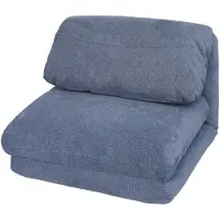 Mendler Fauteuilbed -E68, slaapbank functionele fauteuil inklapbare fauteuil, stof/textiel ~ lichtblauw