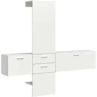 Furnilux Vaga kledingkastcombinatie staand hangend wit melamine wit melamine - 36x208x190cm