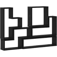 vidaXL Wandplank Muurmontage Zwart Eiken 96 x 12 x 64 cm