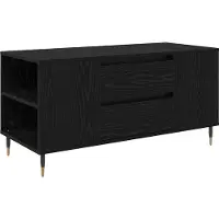 vidaXL Salontafel Zwart Eiken 102 x 44,5 x 50 cm Bewerkt hout