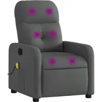 vidaXL Massagestoel Donkergrijze Stof