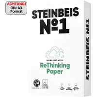 Steinbeis Classic No.1 A3 Kopieerpapier 100% Gerecycled 80 g/m² Glad Gebroken wit 55 CIE 500 Vellen
