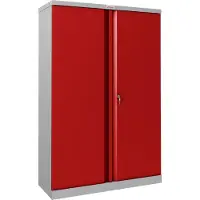 Phoenix SCL Series Draaideurkast Staal 3 Planken Afsluitbaar 915 x 370 x 1.400 mm Grijs, rood