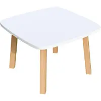 PaperFlow Bijzettafel 'WOODY', van massief hout, wit.
