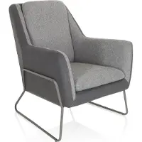 Hjh OFFICE LAGUN | 1-Zits - Lounge stoel Lichtgrijs / donkergrijs