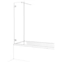 Maxaro Diamond Badwand 40 cm Chroom Helder Glas Veiligheidsglas Douchewand | Badwand | Glazen Badwand | Badwand Badkamer