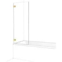 Maxaro Diamond Badwand 60 cm Goud Helder Glas Veiligheidsglas Douchewand | Badwand | Glazen Badwand | Badwand Badkamer