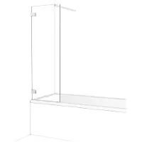 Maxaro Diamond Badwand 50 cm Chroom Helder Glas Veiligheidsglas Douchewand | Badwand | Glazen Badwand | Badwand Badkamer