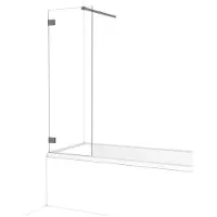 Maxaro Diamond Badwand 50cm Zwart Metaal Helder Glas Veiligheidsglas Douchewand | Badwand | Glazen Badwand | Badwand Badkamer
