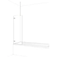 Maxaro Diamond Douchedeur 50cm Helder Glas RVS Frame | Badwand | Glazen Badwand | Badwand Badkamer