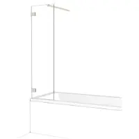 Maxaro Diamond Badwand 40 cm Helder Glas met Rvs Frame | Badwand | Glazen Badwand | Badwand Badkamer
