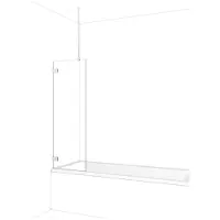 Maxaro Diamond Badwand 50 cm Chroom Helder Glas | Badwand | Glazen Badwand | Badwand Badkamer