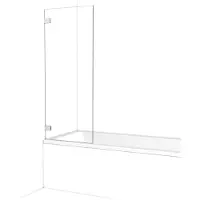 Maxaro Diamond Badwand 60 cm Chroom Helder Glas Veiligheidsglas | Badwand | Glazen Badwand | Badwand Badkamer