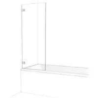 Maxaro Diamond Badwand 60 cm Helder Glas met Rvs Frame | Badwand | Glazen Badwand | Badwand Badkamer
