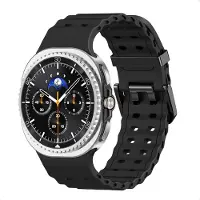 IMoshion Ocean Siliconenband voor de Samsung Galaxy Watch 9 (40/44mm) / Watch 8 (40/44mm) / Classic (46mm) - Zwart