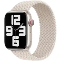 Apple Gevlochten solobandje voor de Watch | 38/40/41/42 mm - Maat 9 - Starlight