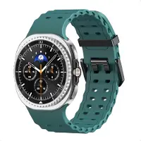 IMoshion Ocean Siliconenband voor de Samsung Galaxy Watch 9 (40/44mm) / Watch 8 (40/44mm) / Classic (46mm) - Donkergroen
