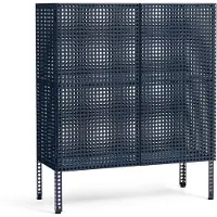 HAY Perforated Cabinet kast medium Steel blue