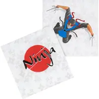 Boland - Set 20 papieren servetten 'Ninja' - Superhelden - Superhelden