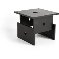 HAY - Wood Box Salontafel - H 35cm - Zwart Gelakt Eiken
