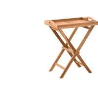 Möbilia Serveertafel teak naturel uitklapbaar 60x40 cm