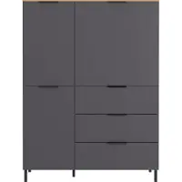Germania California Highboard Op hout gebaseerd materiaal grijs/bruin