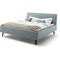 Meise Frieda gestoffeerd bed massief houten basis hoofdbord glad met kussen