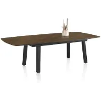 Henders & Hazel Palace uitschuifbare tafel 4-poots HPL/metalen frame gebroken zwart